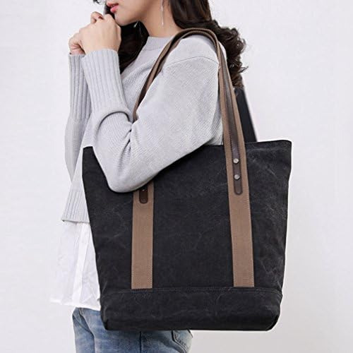 Bolsa De Lona Para Mujer, Informal, Con Asa Superior, De Tra