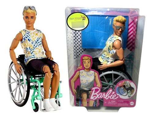 Boneco Articulado Ken Cadeirante Cadeira De Rodas Original