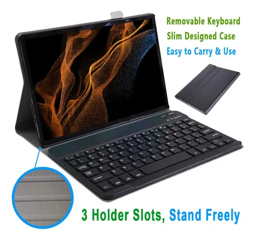 Book Case Magnética + Teclado Touch Para Galaxy Tab S8 Ultra