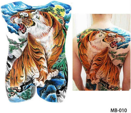 Leadigol Adesivos De Tatuagem Com Costas Completas, Tatuagem