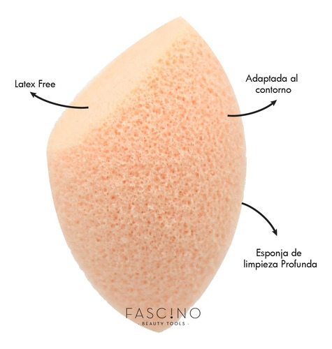 Imagen 3 de 7 de Esponja Para Limpieza Profunda Facial Latex Free Fascino