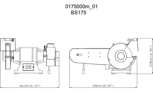 Amoladora Banco Lijadora Banda Combinada Metabo 500w Industr