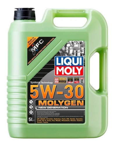 Aceite Liqui Moly 5w30 Molygen Sintético Para Auto Galon 5l