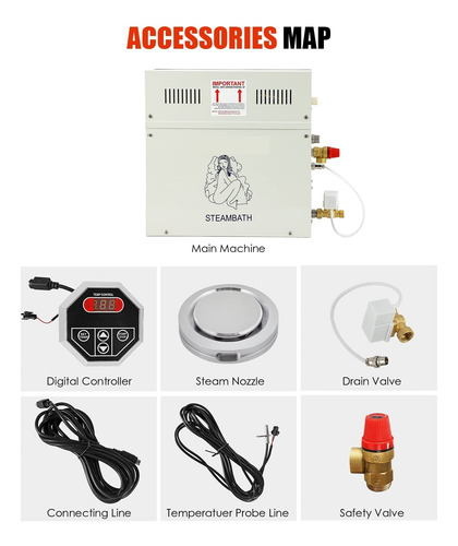 Gerador De Vapor Para Sauna Com Drenagem Automática 4,5kw