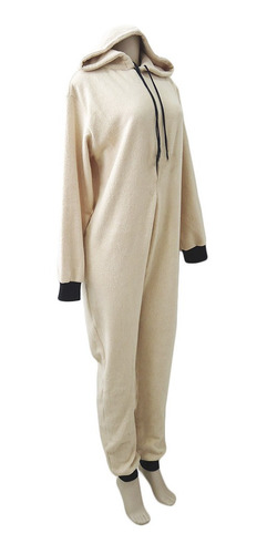 Pijama Macacão Em Pelúcia Com Touca - 80% Algodão