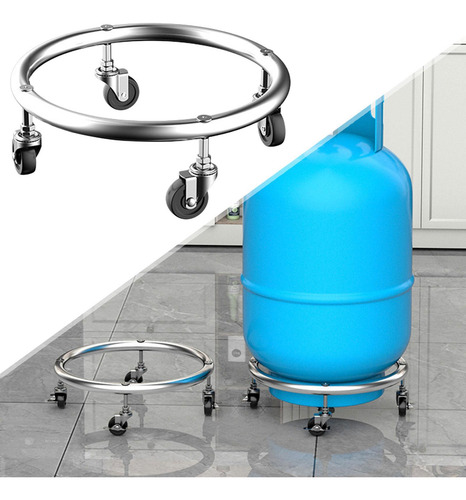 Base Para Cilindro De Gas, Soporte Para Plata Sin Freno 30cm