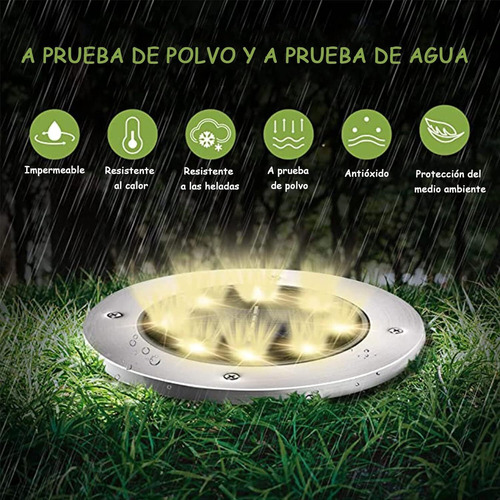 8pcs Luces Solares Iamparas Exterior Jardin Led Impere Ip65