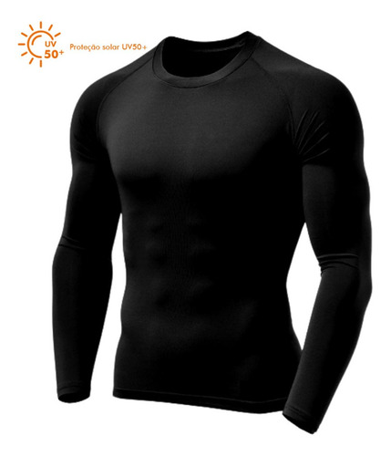 Imagem 1 de 6 de Camisa Camiseta Com Proteção Solar Uv 50 Dry Fit Termica