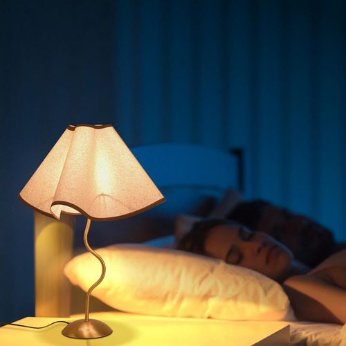 Lámpara De Mesita De Noche Dorada Para Dormitorio, Lámparas