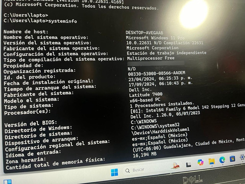 Laptop Dell Latitude 7400 Core I7 8a G Ram 16 Gb Ssd 500 Gb (Usado)