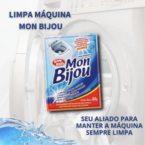 Kit 3 Mon Bijou Limpa Máquinas Lavar Roupa Tira Maus Odores