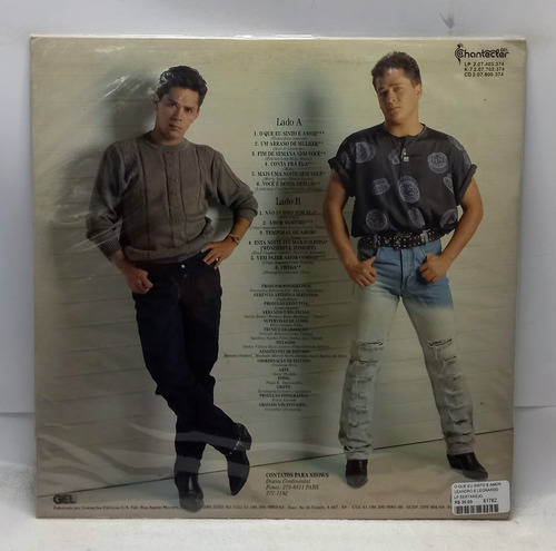 Lp O Que Eu Sinto É Amor - Leandro E Leonardo - Nacional (Usado)