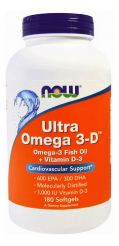 Ultra Ômega 3 + Vit D3 1000 Iu (180 Sgels) Now Foods