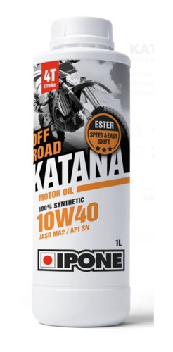 Aceite 10w40 Full Sintético Off Road Katana Ipone 4t  1 Lt