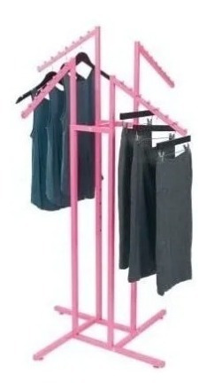 Rack Colgar Ropa 4 Brazos Cascada Cromada 1.70 Alto(2pz)