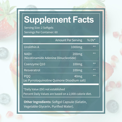 Totaria Urolithin A Supplement 1000mg Com Nad+,coq10,resvera
