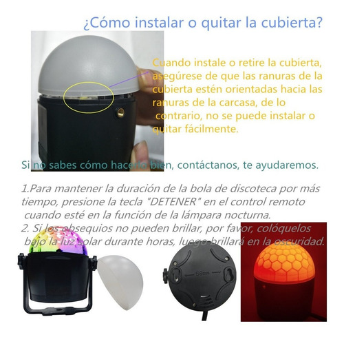 Imagen 4 de 7 de Bola Discoteca Luz Mini Magia De Cristal Bola, Luz Del Disco