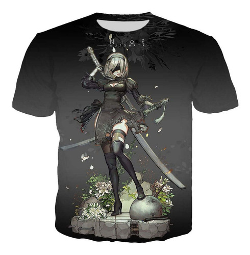 Fashion Game Nier Automata Camiseta Estampada 3d