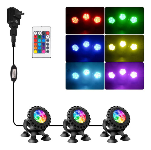 Luz De Estanque Led, Luces Led Sumergibles Rgb Luces Su...