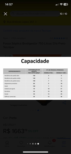 Fossa Séptica Biodigestor 750l Tecnipar