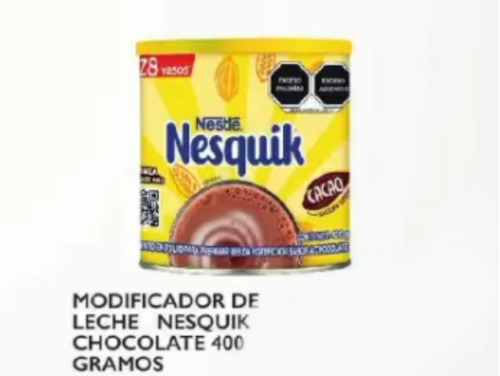 Chocolate En Polvo Nesquick De 400gr