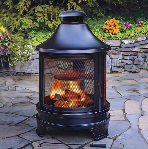 Northwest Sourcing, Chimenea Para Cocinar Al Aire Libre Color Negro