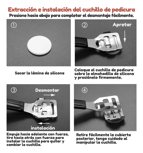 Kit 27 Herramientas Pedicura Lima Pies Cutícula Callos Talón