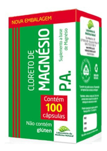 Cloreto De Magnésio P.a. 100 Cápsulas