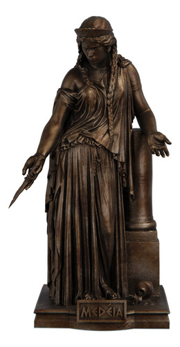 Estátua Medeia Mitologia Grega Estatueta Cor Cor Cobre Antigo