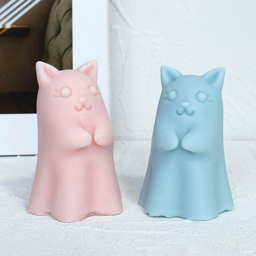 Molde De Resina De Gato Fantasma Molde De Vela De Gato De Ha