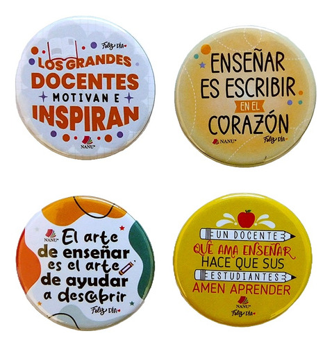 Pin Boton Prendedor Dìa Del Maestro Pack X20