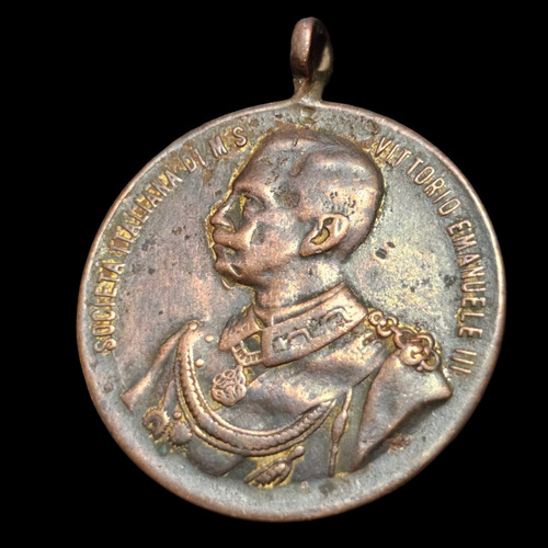 Medalla Sociedad Italiana Victorio Emmanuel Iii 1902  - 488