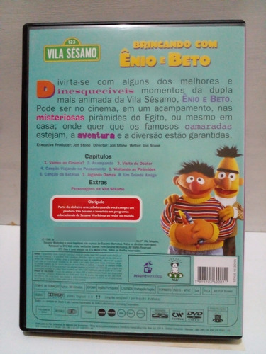 Dvd Infantil Vila Sésamo Brincando Com Ênio E Beto Aventura (Usado)