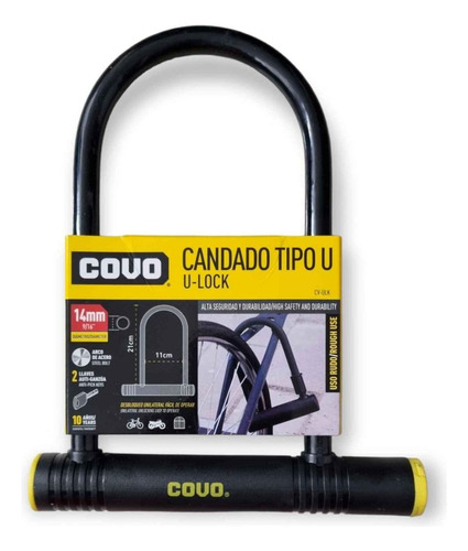 Candado Tipo U U-lock Bicicleta Bici Seguridad Uso Rudo