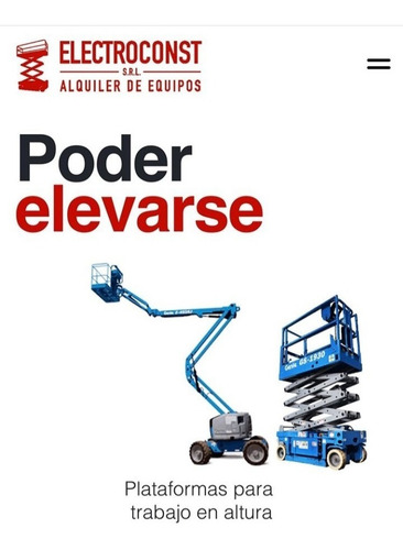 Plataforma Elevadora Tijera Eléctrica/diésel_ventas/alquiler