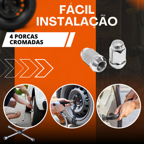4 Porcas Roda Onix 2012 2013 2014 2015 2016 2017 2018 2019