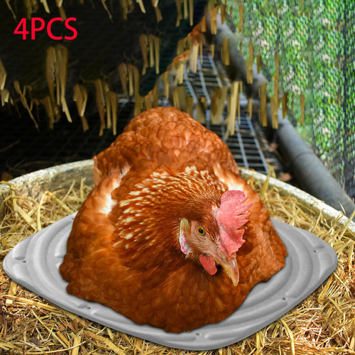 Almohadillas Para Caja De Nido De Pollo De 4 Piezas, Gris
