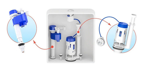 Kit Completo Caixa Acoplada Sistema Econômico Duplo 3 E 6l Censi Ref: 9562