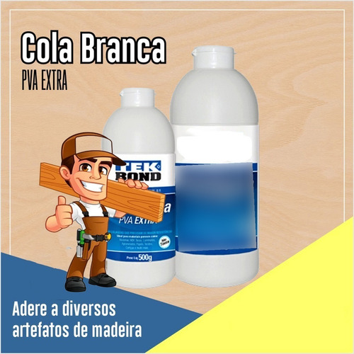 Adhesivo Blanco Pva Extra Fuerte Tekbond 1kg Pegamento Color Blanco