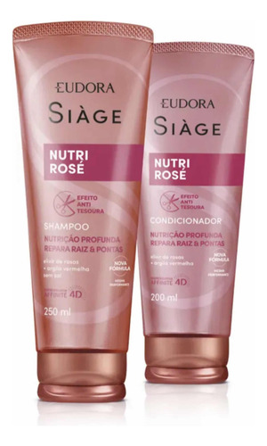 Kit Siage Nutri Rose: Shampoo + Condicionador Eudora