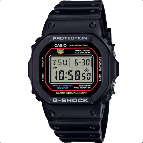 Reloj Casio G-Shock DW-5600RL-1D correa negra, bisel negro
