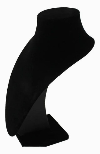 Imagen 4 de 6 de Exhibidor Mostrario Cuello Alargado Grande Terciopelo Negro