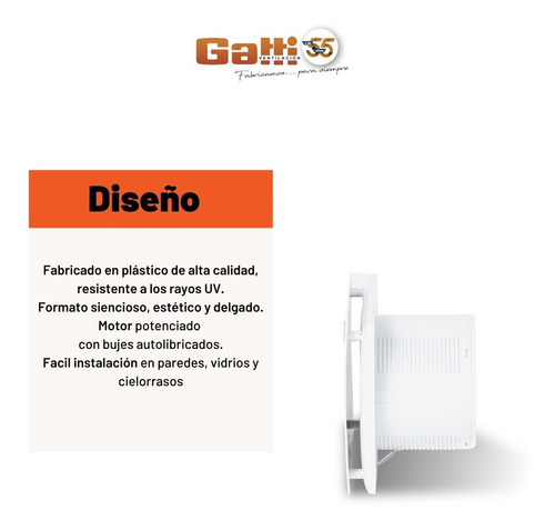 Imagen 7 de 10 de Extractor De Aire Baño/cocina 4 (10 Cm) Con Persiana