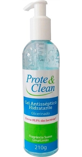 Imagem 2 de 5 de Álcool Gel Higienizador Antisséptico Prote & Clean 210g