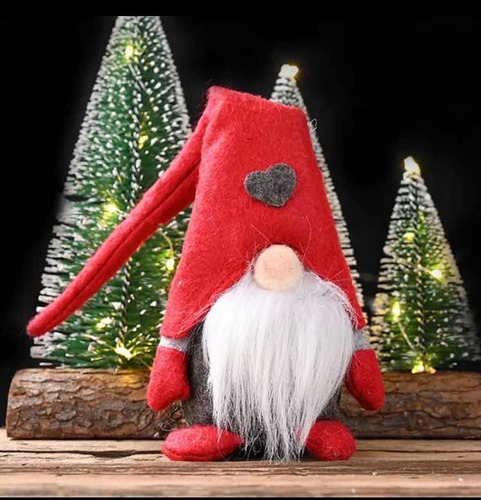 Muñecos Navideños Pareja De Elfos Duendes Navidad Par Adorno