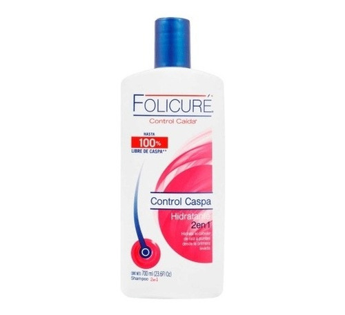 Shampoo Folicuré Control Caspa Hidratación 2 En 1 700ml