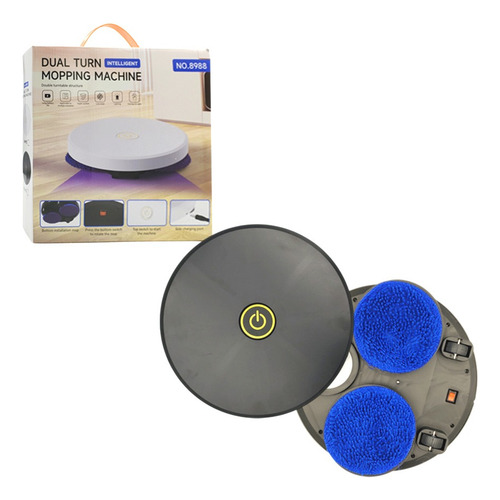 Robot Barredor Inteligente Doble Giro 2 Mopas De Microfibra