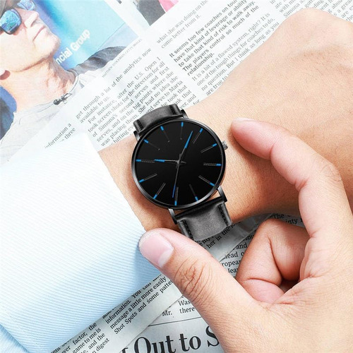 Alinker Relojes Para Hombre Minimalista Negro Negocios Simpl