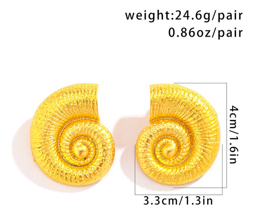 Pendientes Tipo Piercing Estilo Punk Big Conch Para Mujer, V
