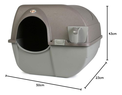 Arenero Para Gatos Omega Paw Color Gris Autolimpiable